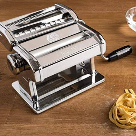 Marcato Atlas Pasta Maker Model 150mm Deluxe Hand Crank Machine & 2  Attachments